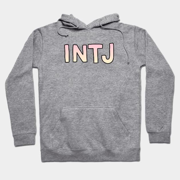 INTJ Gradient Cartoony Text Hoodie by The MBTI Shop